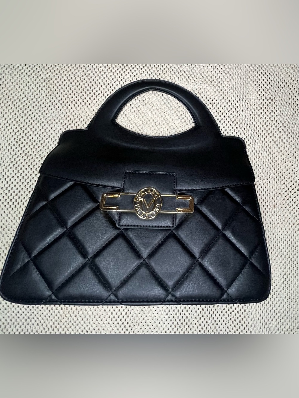 Valentino Orlandi  Quilted Handbag- Crossbody 
Top Handle Bag